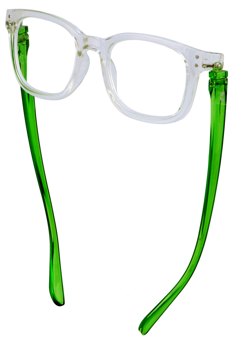 Load image into Gallery viewer, Bunny Eyez Reader Anna - Clear/Neon Green
