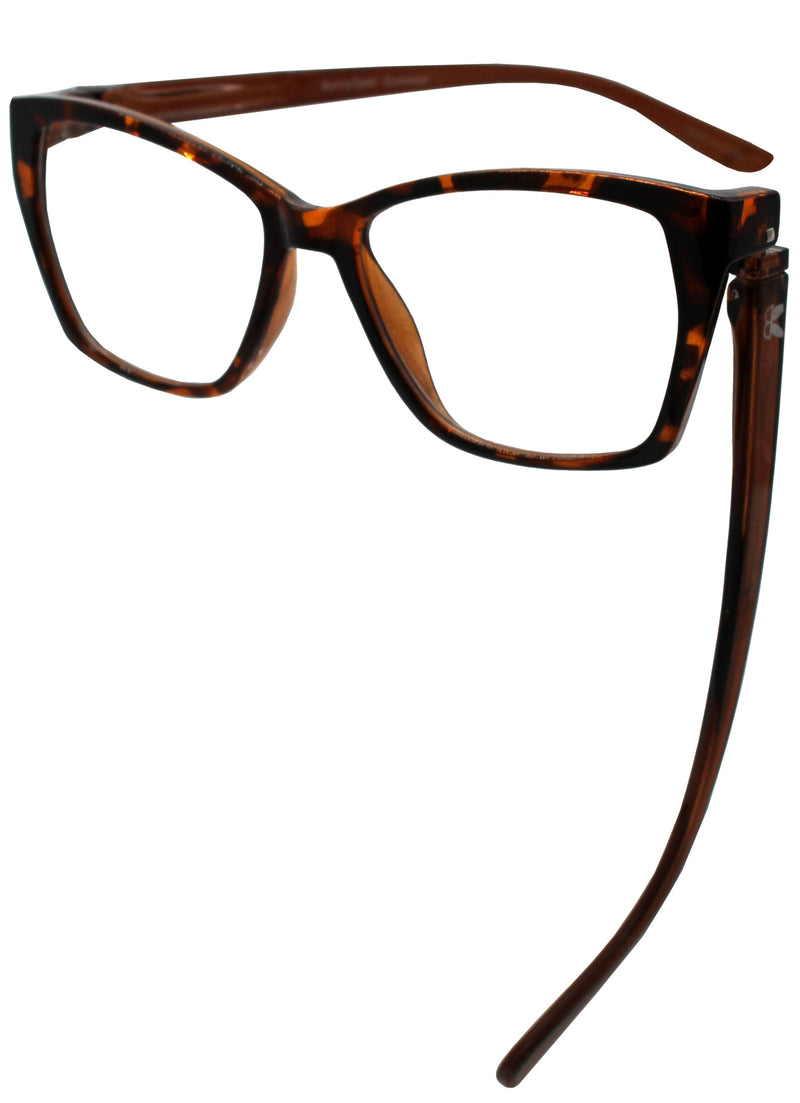 Load image into Gallery viewer, Bunny Eyez Madison Tiltable Blue Screen Lens Reader Tortoise Brown
