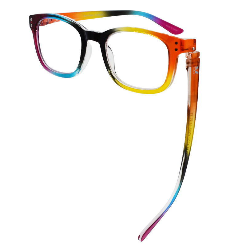 Load image into Gallery viewer, Anna Rainbow Pride 2024 Limited Edition Tiltable Blue Screens Lens Reading Glasses
