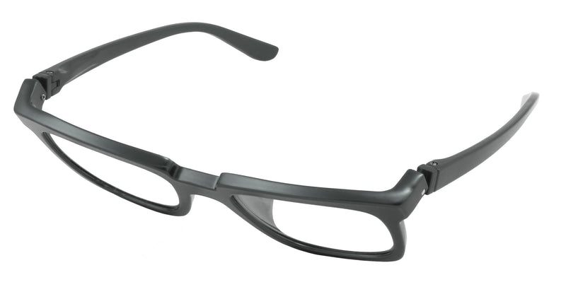 Load image into Gallery viewer, Bunny Eyez Bunny Readers - Glossy Gunmetal Grey - Tilted
