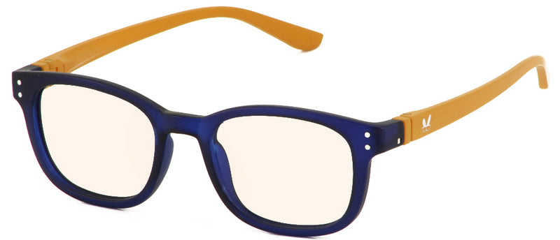 Load image into Gallery viewer, Kaley Blue Screen Lens Reader in Navy/Gold
