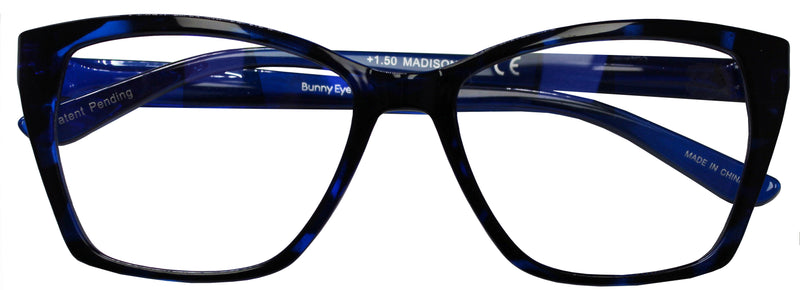 Load image into Gallery viewer, Bunny Eyez Madison Tiltable Blue Screen Lens Reader Navy Tortoise
