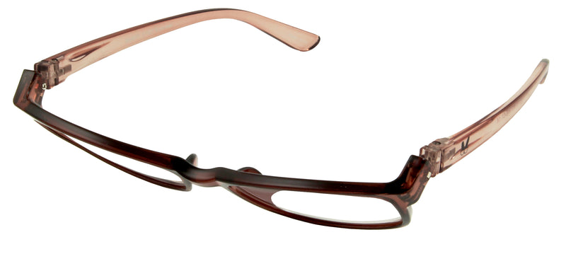 Load image into Gallery viewer, Bunny Eyez Ruthie Readers - Caramel Brown Crystal - Tilted
