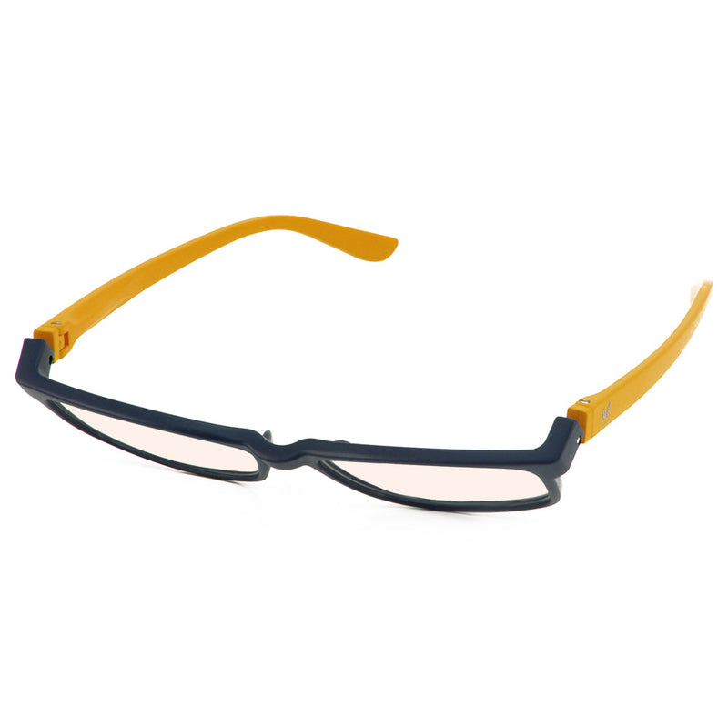 Load image into Gallery viewer, Bunny Eyez Guyz Blue Screen Lens Reader in Matte Navy/Yellow
