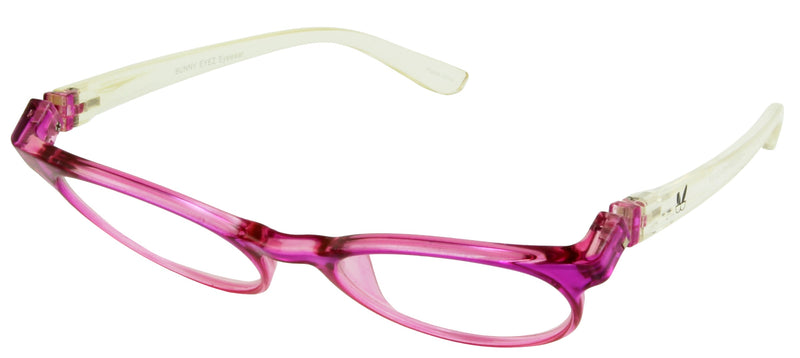 Load image into Gallery viewer, Bunny Eyez Sophie Readers - Fuschia Pink And Diamond Clear Crystal - Tilted
